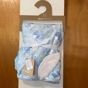 💙🩵💙NWT Mon Lapin Luxury Reversible Whale Baby Blanket